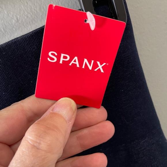 Spanx Leggings Seamless Track Stripe Blue Gray Size S/P . NWT - Picture 7 of 8